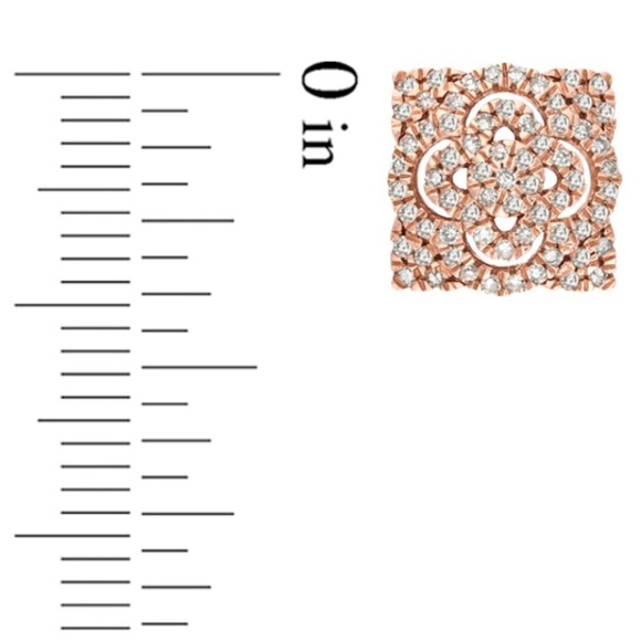 Vintage 10k Diamond Rose Gold Earrings - Picture 13 of 13